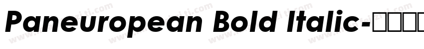 Paneuropean Bold Italic字体转换